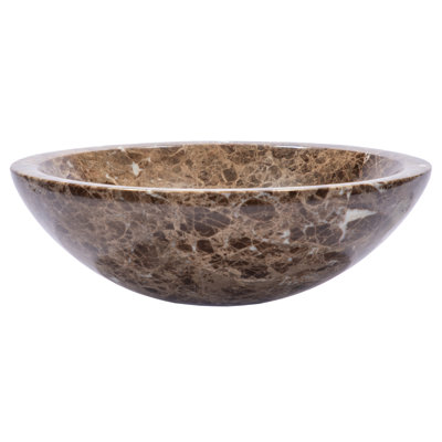 Eden Bath 16.5'' Brown Stone Circular Bathroom Sink