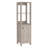Linen Cabinet, Two Interior  Shelves, Two Open Shelves, Single Door-1974147657