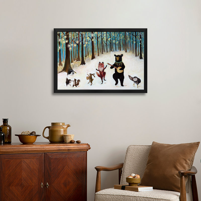 Affiche encadrée Premium Forest Festivities par Jahna Vashti, H 16 po x l 24 po