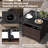 Davayah Square Wicker Outdoor Side Table With Umbrella Hole , 22'' in. W 22'' in. D