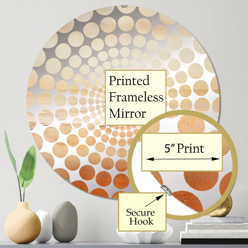Michena - Miroir décoratif à cercles concentriques, 31,4 po x 31,4 po