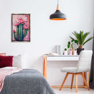 Cadre flottant rose fleur de cactus, design par LSR Design Studio