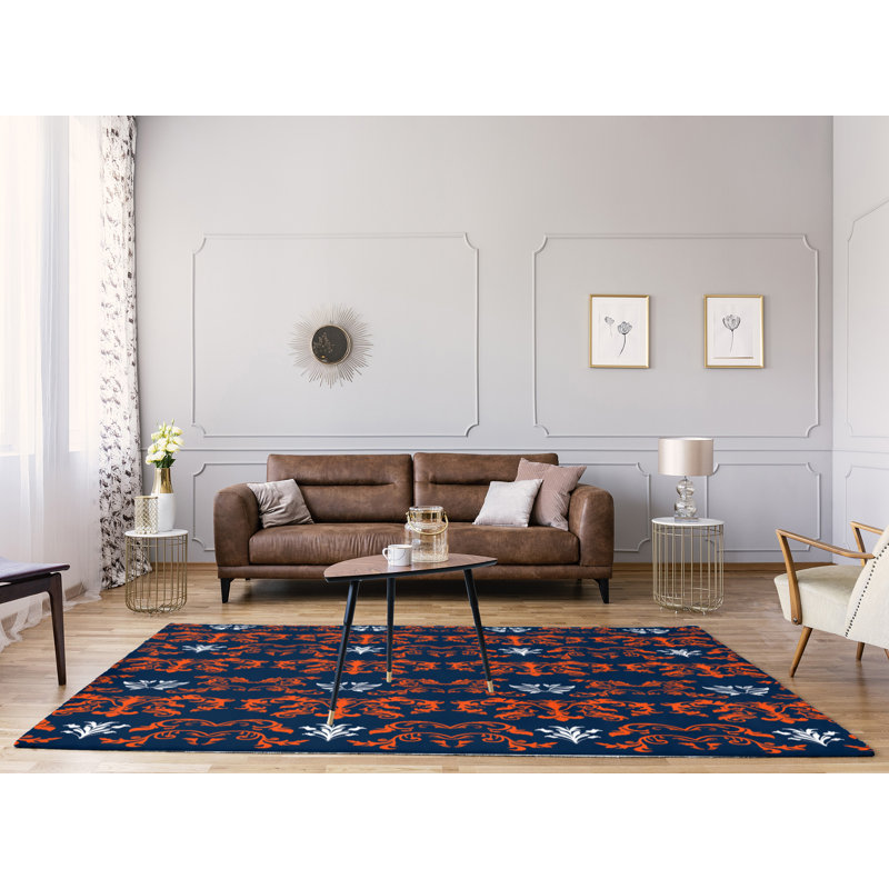 Damask Indoor Rug, Rectangle 8' x 10'