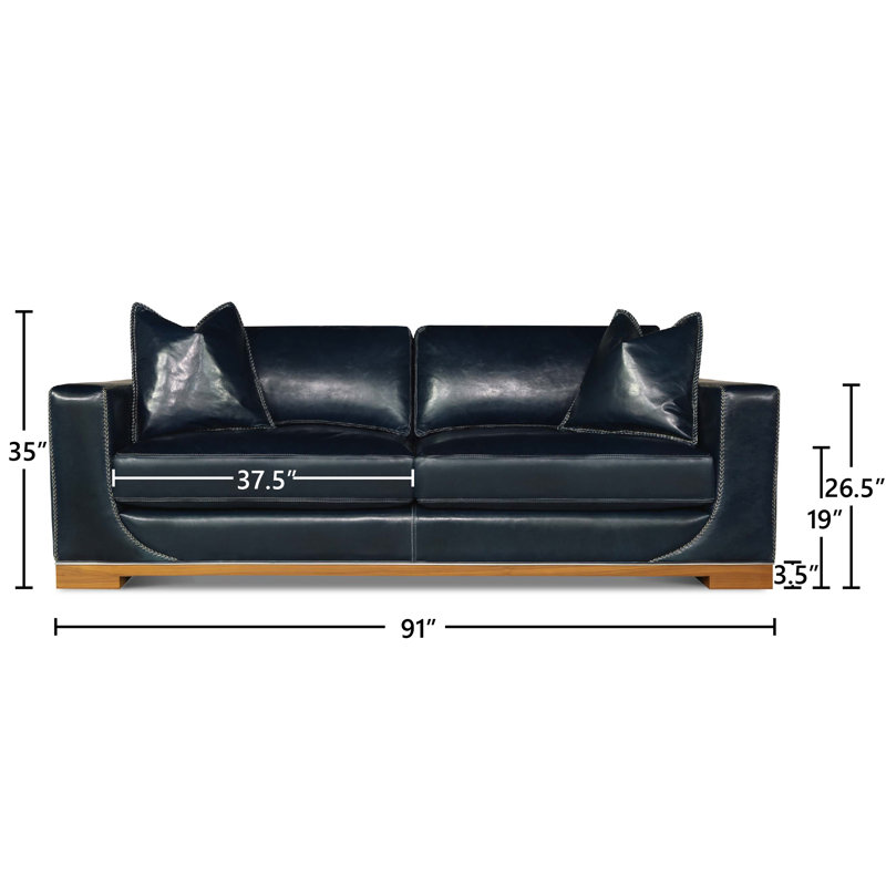 Cassidy Sofa, Blue Moon (Cartier), Ash Honey