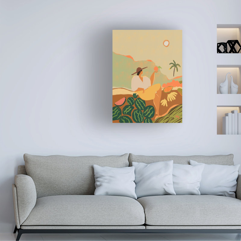 «Farmer goyave sur toile» par Arty Guava, H 47 po x l 35 po x P 2 po