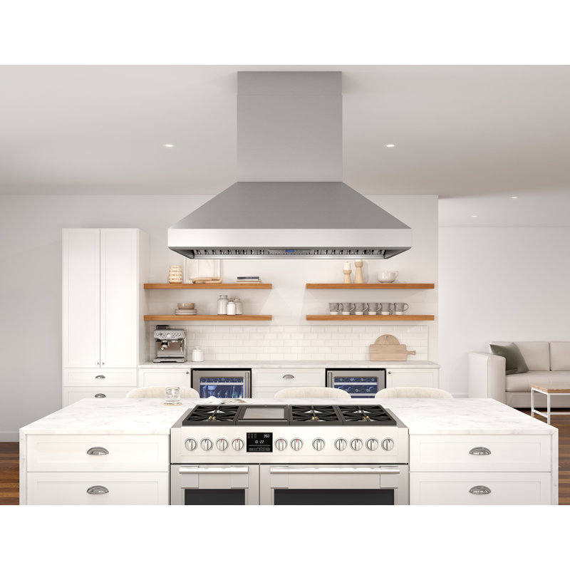 48" Titan 750 CFM Ducted Island Range Hood in Stainless Steel, 48"