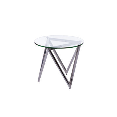 Glass Top End Table