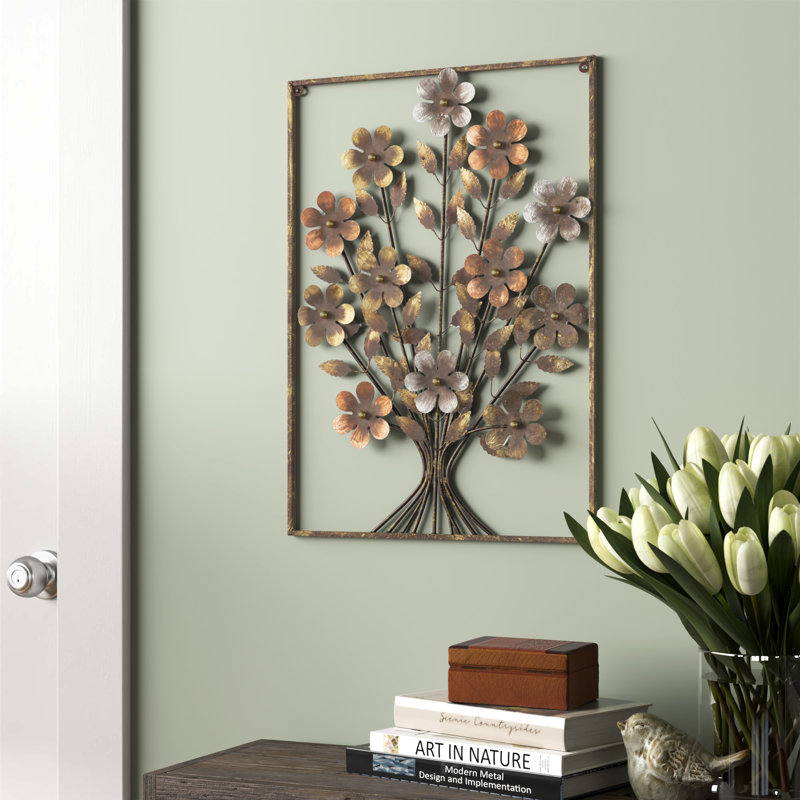 Traditional Plants & Flowers Wall Decor on Metal