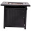 Table de foyer d'extérieur au propane en acier avec couvercle Marilyn H 24,75 po x l 28,5 po