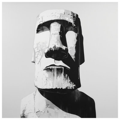 Moai Statue Illustration Comforter