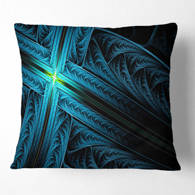 Fractal Cross Design - Abstract Printed Pillow