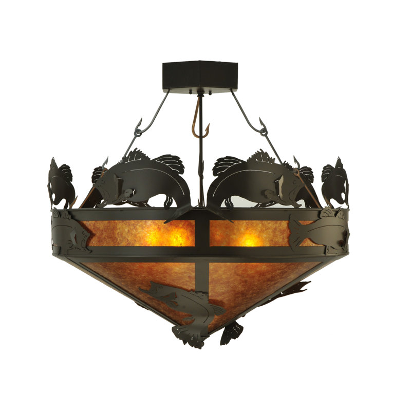 Plafonnier semi-encastré 4 lumières 37,5 po