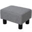 Repose-pieds repose-pieds, petit tabouret avec revêtement en tissu de lin et pieds en plastique, repose-pieds cubique-1663046558