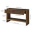 Console rectangulaire en bois massif de 48 po Manzanita-2142531260-2142531234