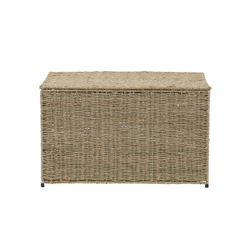 Small Natural Woven Seagrass Wicker Storage Chest