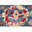 Tapis bleu Oushak 8 x 8