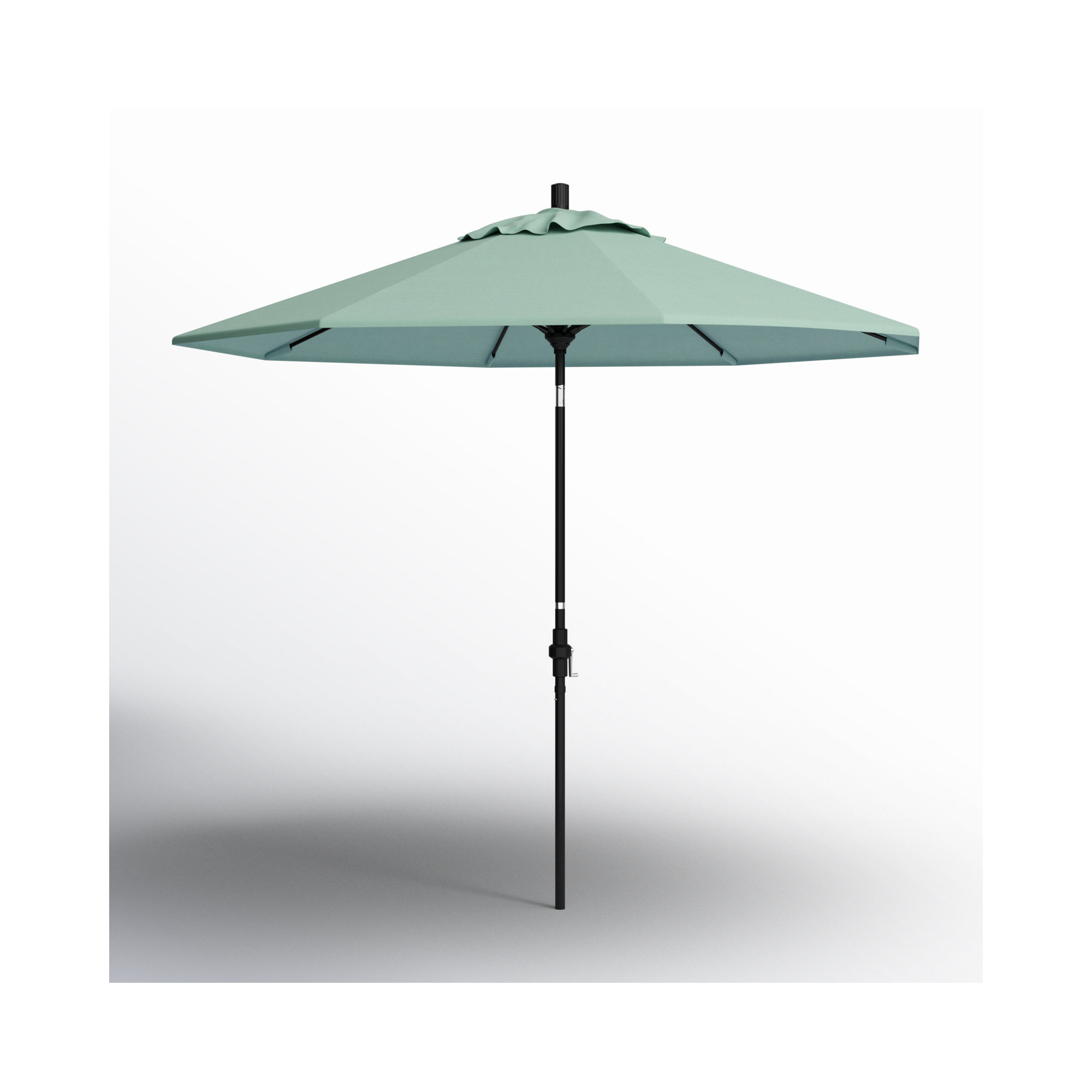 Roverta 9' Market Sunbrella® Umbrella, Canvas Spa Sunbrella® Canvas, Black