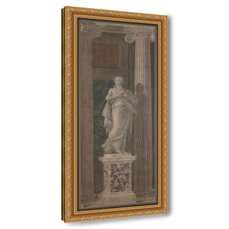 Figurine allégorique représentant la Grammaire (1760), H 32 po x l 16 po