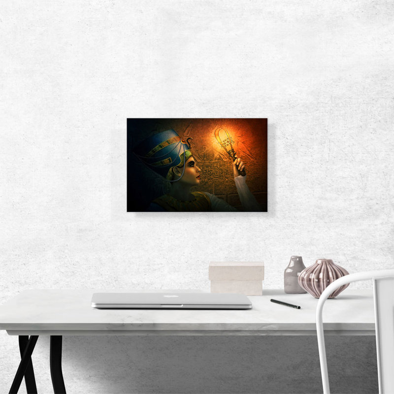 Nefertiti ancien égyptien - impression sur toile tendue, H 12 po x l 18 po x 1,5 po