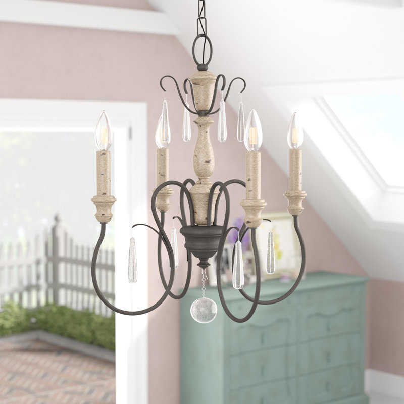  Lustre classique / traditionnel 4 lumières façon bougie
