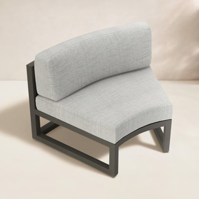 Chaise longue d'extérieur sans accoudoirs avec coussins Sunbrella® Smith
