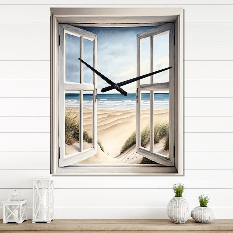 Janetha - Horloge murale de plage, H 28 po x l 12 po x P 1 po