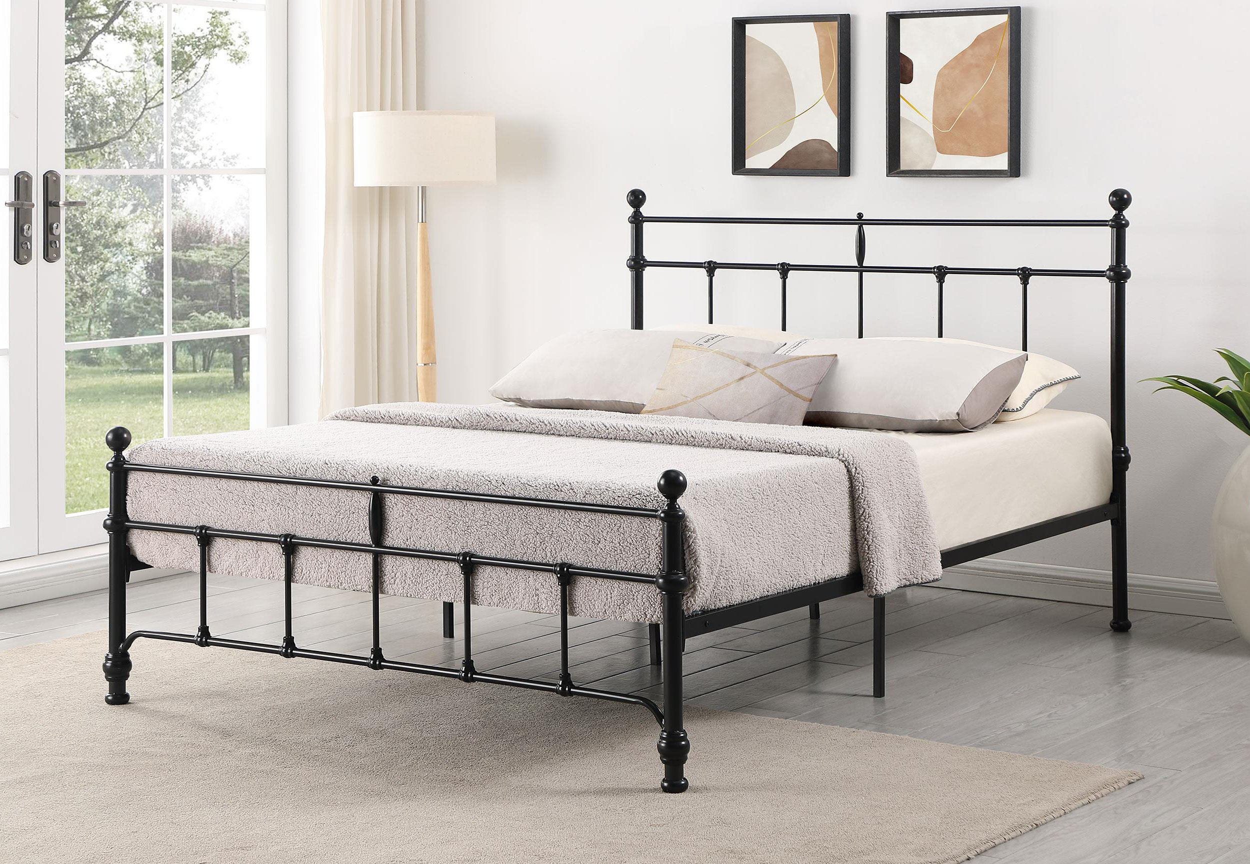 Alcott Hill® 48-inch Metal Eastern Open Frame Bed Matte Black | Wayfair