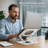 Uncaged Ergonomics Swivel Laptop Stand - Adjustable Aluminum Laptop Stand with 360° Rotating Base - White-107291848