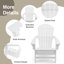 Chaise Adirondack en plastique / résine avec repose-pieds Baughn-541925574