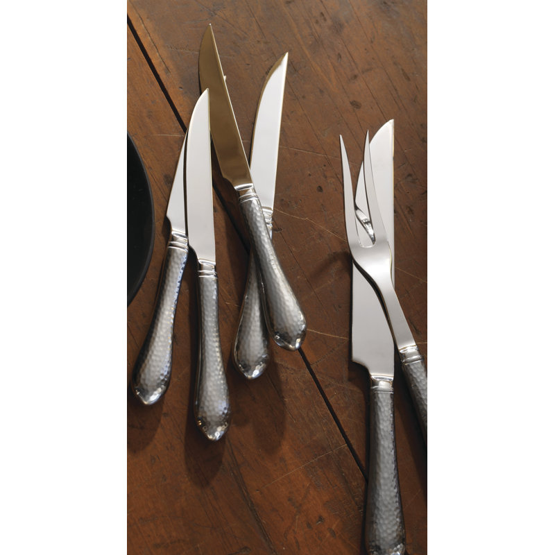 Reed & Barton Hammered Antique 4 Piece Steak Knife Set