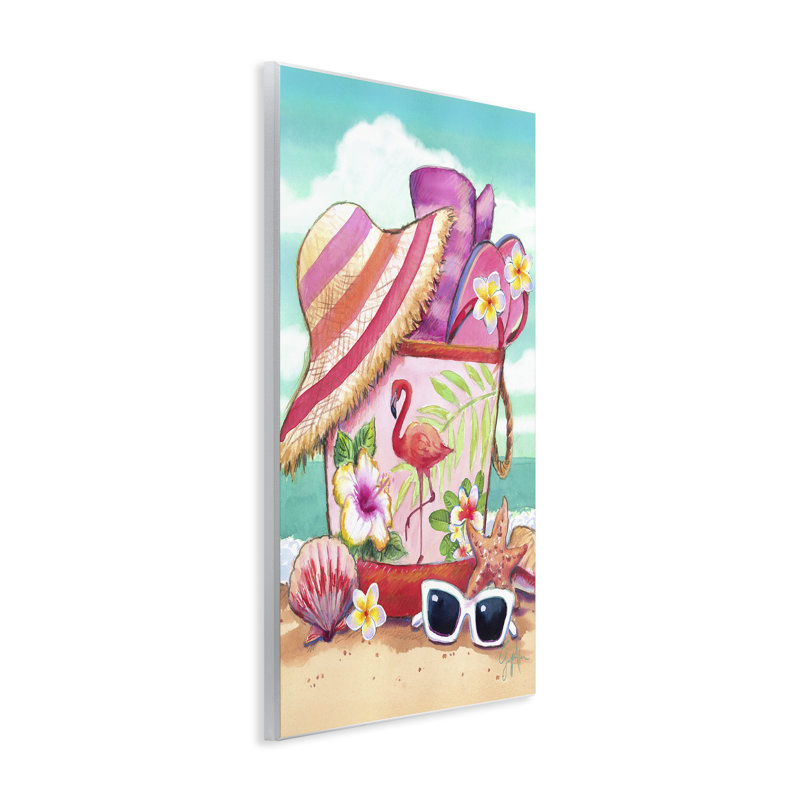 Art floral sur plaque de sac de plage floral par Geoff Allen, H 19 po x l 13 po