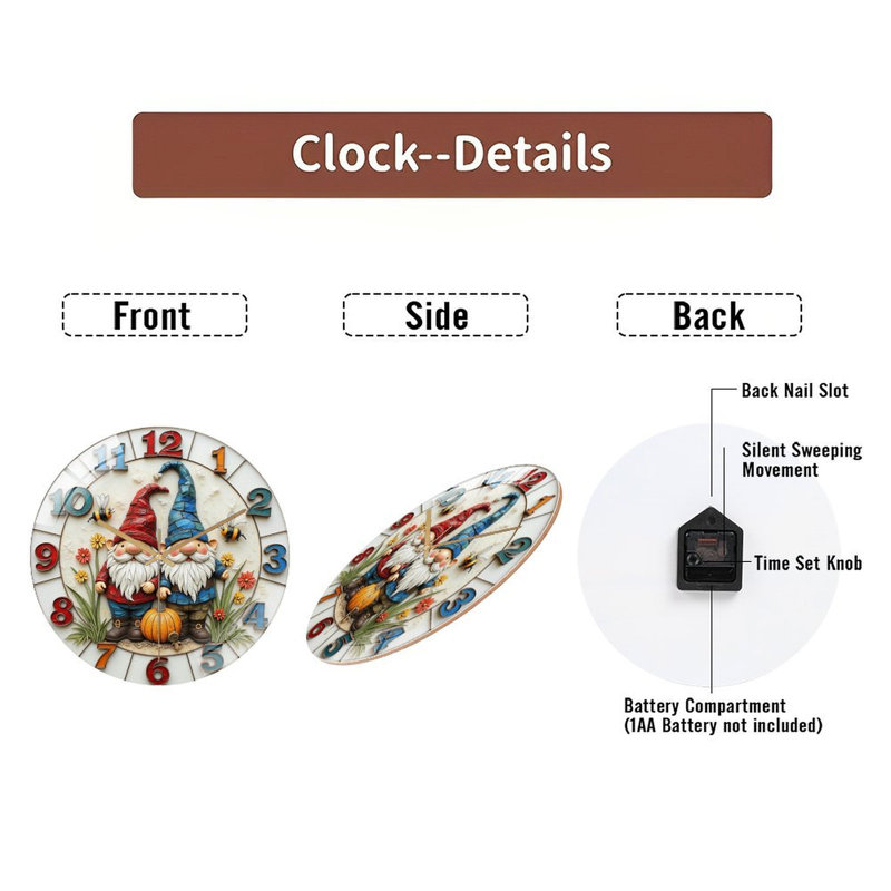 Horloge murale de jardin