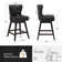 Lexys Swivel Upholstered 26'' Counter Stool with Solid Wood Frame
