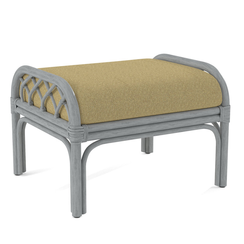 Edgewater Ottoman, Brown Geometric, 0456-33, Nickel
