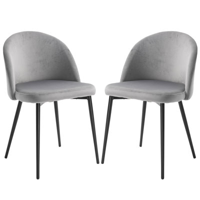 Chaise parsons en velours gris