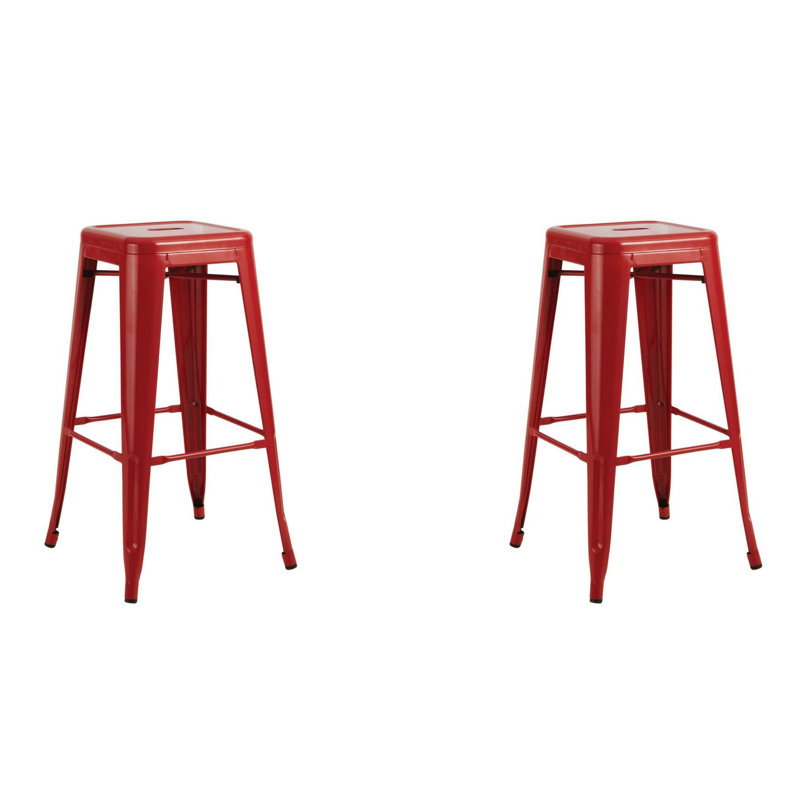 Tabouret Cheryllynne, Tabouret de comptoir (siège d'une hauteur de 26 p, Rouge