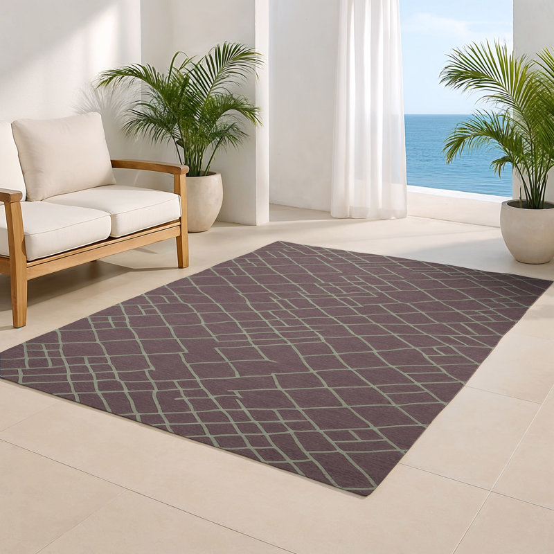 Tapis noir intérieur et extérieur Trellis, Rectangulaire 2 pi x 3 pi