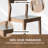 Xavion & Morven Mid-Century Solid Wood 5-Piece Dining Set, 48'' Round Table with Sculpted Splayed Legs & 4 Angular Back Stackable Chairs, Chestnut Brown-549513310