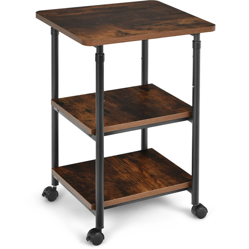Elkington 76cm H x 49cm W Printer Stand with Wheels, Antique