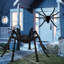 2 pièces 50 pouces Halloween Spider Decorations décorations d'extérieur noir effrayant poilue araignée