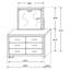 Commode 6 tiroirs avec miroir Sherwood