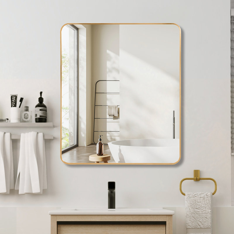 Miroir de porte rectangulaire de qualité supérieure pour des intérieurs élégants, 36 po x 30 po