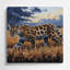 Faune, chat sauvage africain, art mural en métal brun-200372588