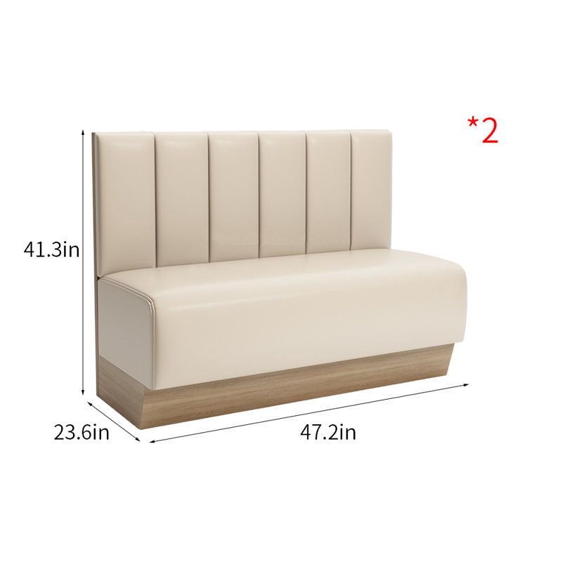 Banc rembourré en similicuir Nordic Simple
