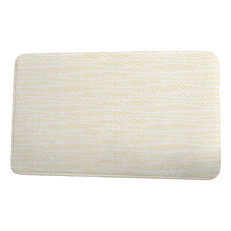 Tapis de bain Rolling Waves Doss, H 18 po x L 30 po, Jaune