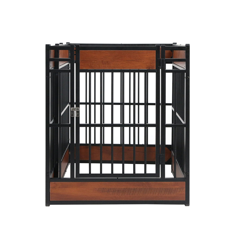 Indoor/Outdoor Heavy Duty Dog Playpen, Brown/Black