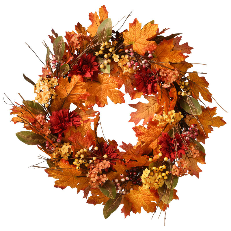 Couronne à feuilles d'érable 24 po