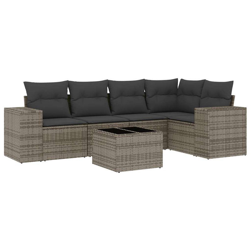 Ensemble de canapé de jardin Vidaxl gris