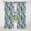 Rideau occultant floral vert et mauve à motif de sérénades tropicales II - 1 panneau-107545896