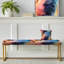 Banc abstrait tapissier doré-135459096